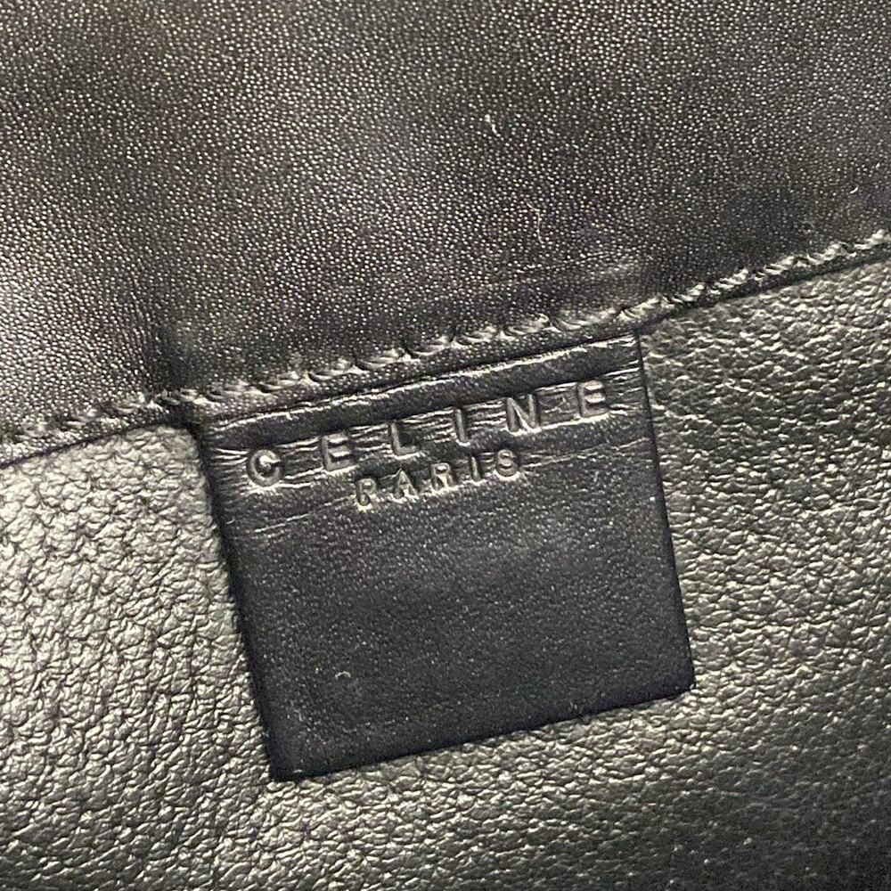 Celine Macadam/Circle Logo Shoulder Bag Black Brown PVC Leather - Picture 8 of 15